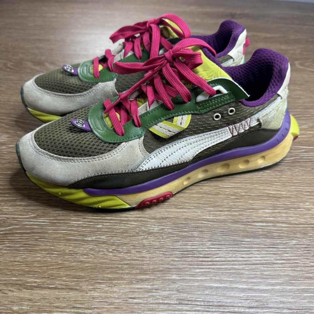 Puma Wild Rider Last Hunter Men's 8.5 Multicolor Retro Sneakers 383418-01
